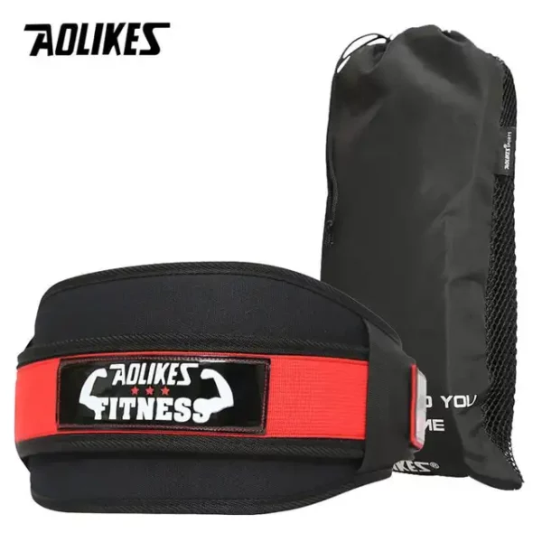 AOLIKES-Gym-Weightlifting-Belt Red M Size