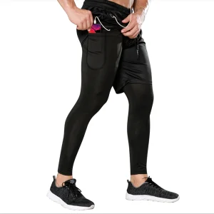 2 In 1 Gym Shorts With Leggings black