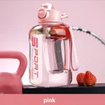 BPA Free 1700 ml GYM Water Bottle pink