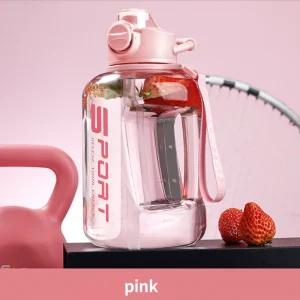 BPA Free 1700 ml GYM Water Bottle pink
