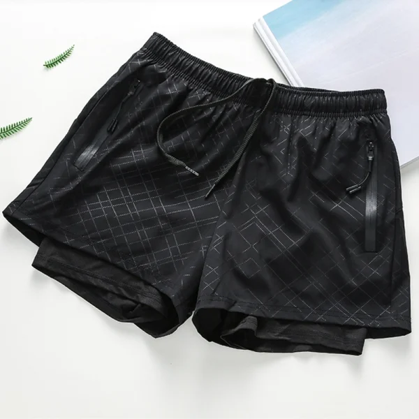 COMPRESSION SHORTS WITH INNERS black