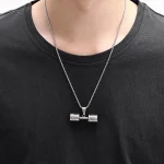 Dumbbell Pendant Necklace