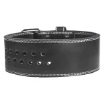 Powerlifting Leather Fitness Belt black back