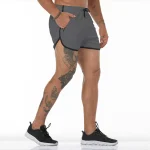 Unisex Mesh Gym Squat shorts gray closed