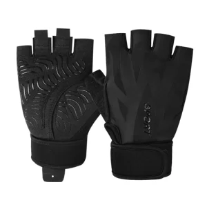 female gel grip gloves black