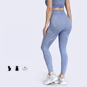 high waist gym leggings for woment blue