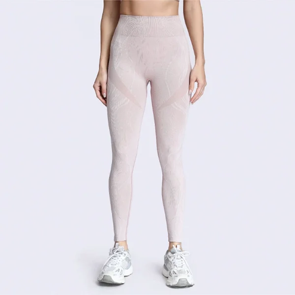 high waist gym leggings for woment pink