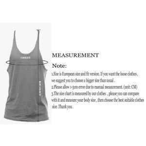 lift tanktop for men size guide