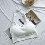 single strap GYM Top for Women white front