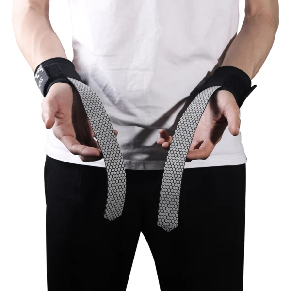 SKDK Deadlifting Wrist Support With Wristband gray hand