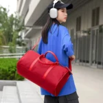 Jordan monogram checkerboard fitness bag red main