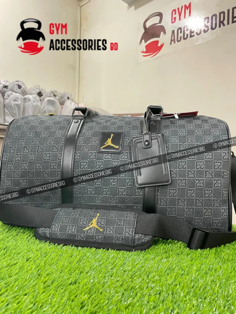 Jordan monogram checkerboard fitness bag black main