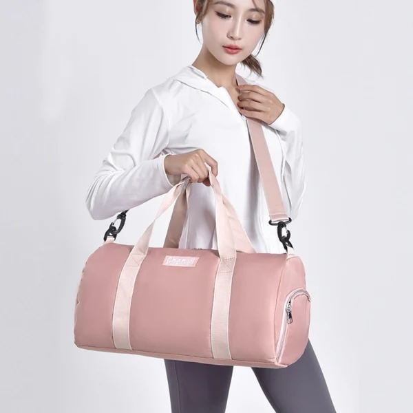 New Fitness Bag With Shoe Compartment with gril pink