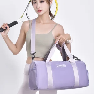 New Fitness Bag With Shoe Compartment with gril purple