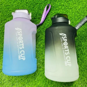 2300ML Large Capacity GYM Water Bottle Gradient black and purple