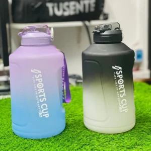 2300ML Large Capacity GYM Water Bottle Gradient black and purple standing