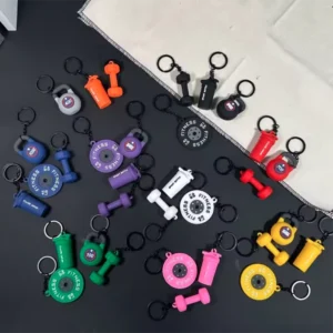 gym accessories Simulation Dumbbell Keychain