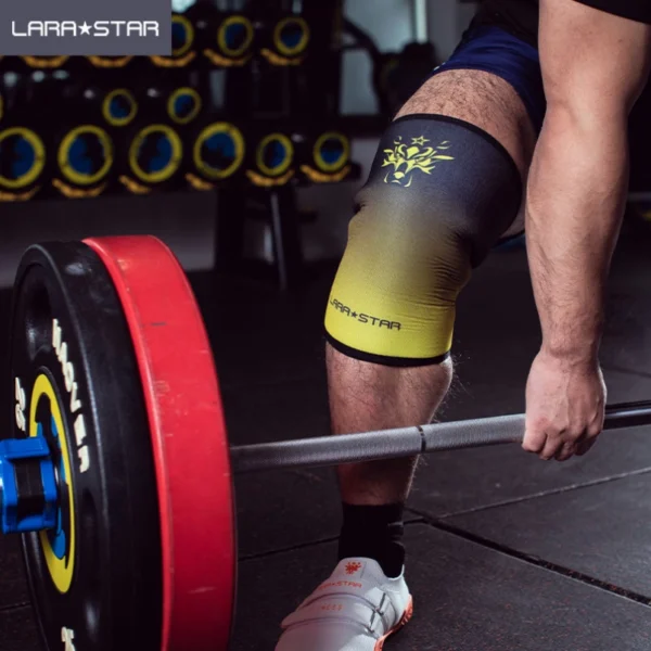 Lara Star 7mm Powerlifting Knee Support Sleeve 1 pair main