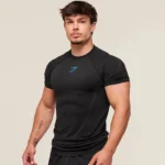 GYMSHARK Quick dry Breathable Fitness Men's T-Shirt back side view
