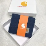 CarHartt Branded Most Popular Fabric Men's Wallet With Branded Box blue