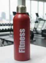 Stainless Steel Fitness Water Bottle 850 ml red
